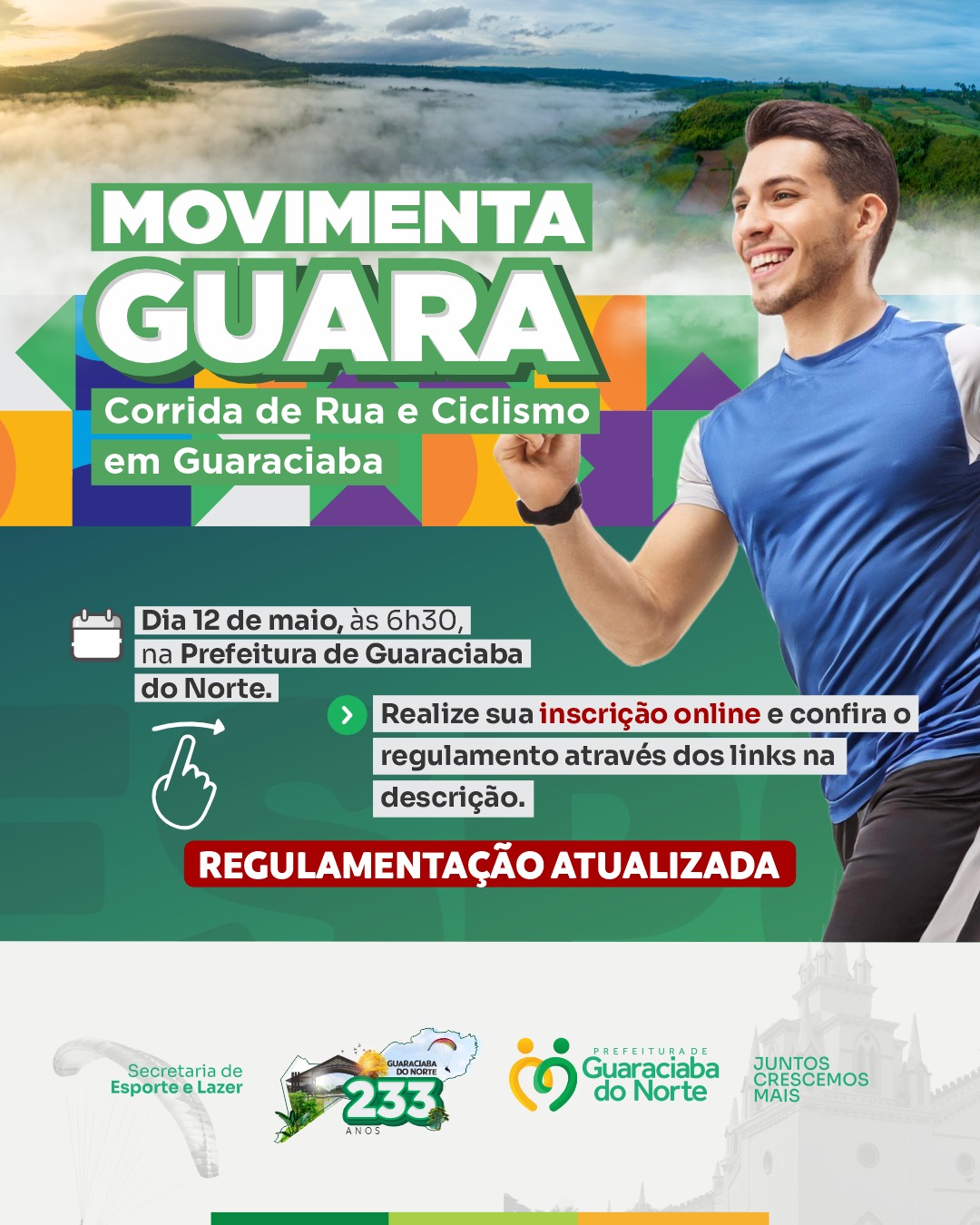 Participe da Corrida de Rua e Ciclismo em Guaraciaba!