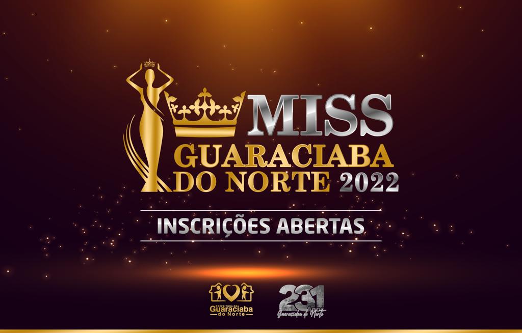 Inscrições para concurso Miss Guaraciaba 2022