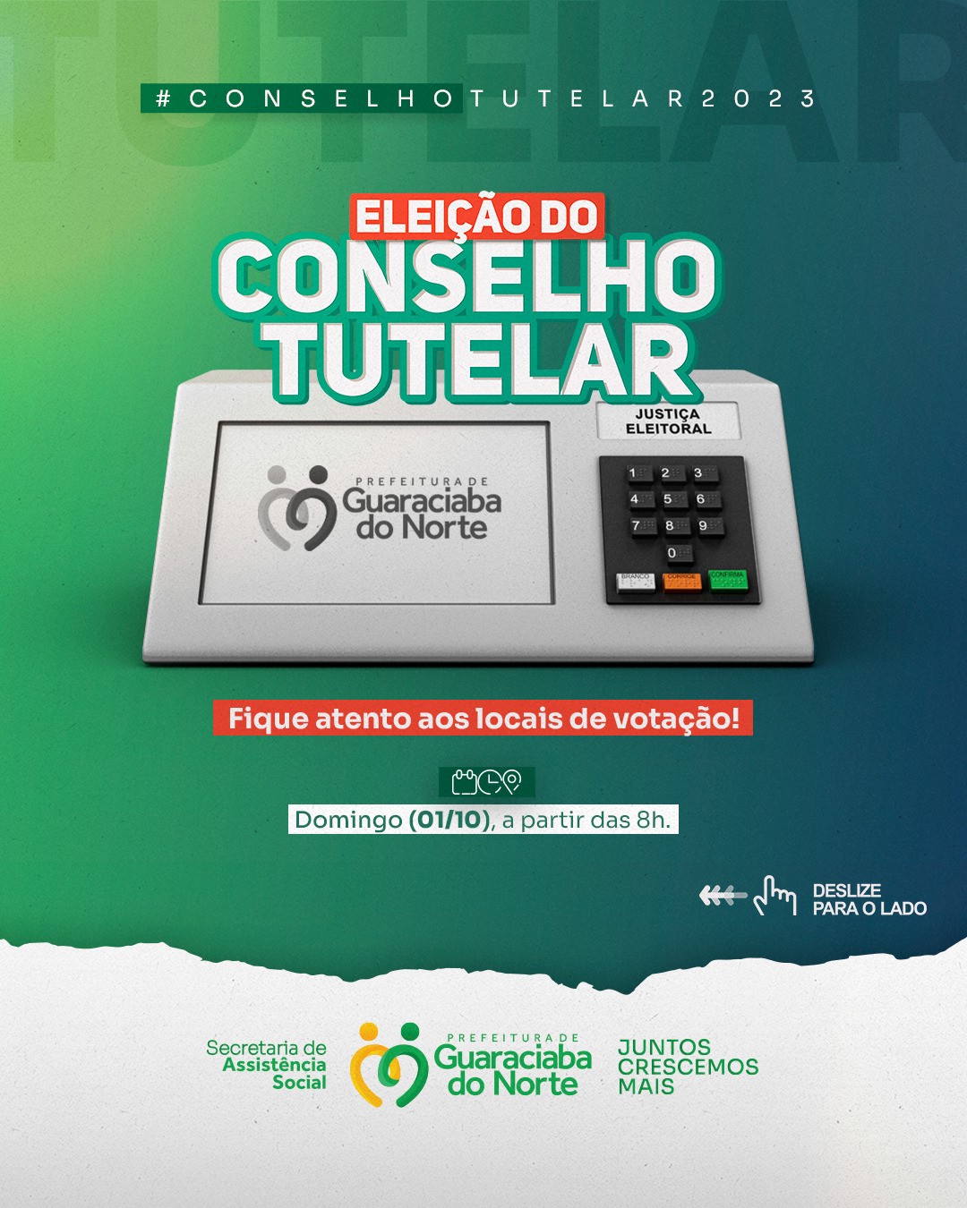 Eleição para escolher os novos membros do Conselho Tutelar de Guaraciaba do Norte
